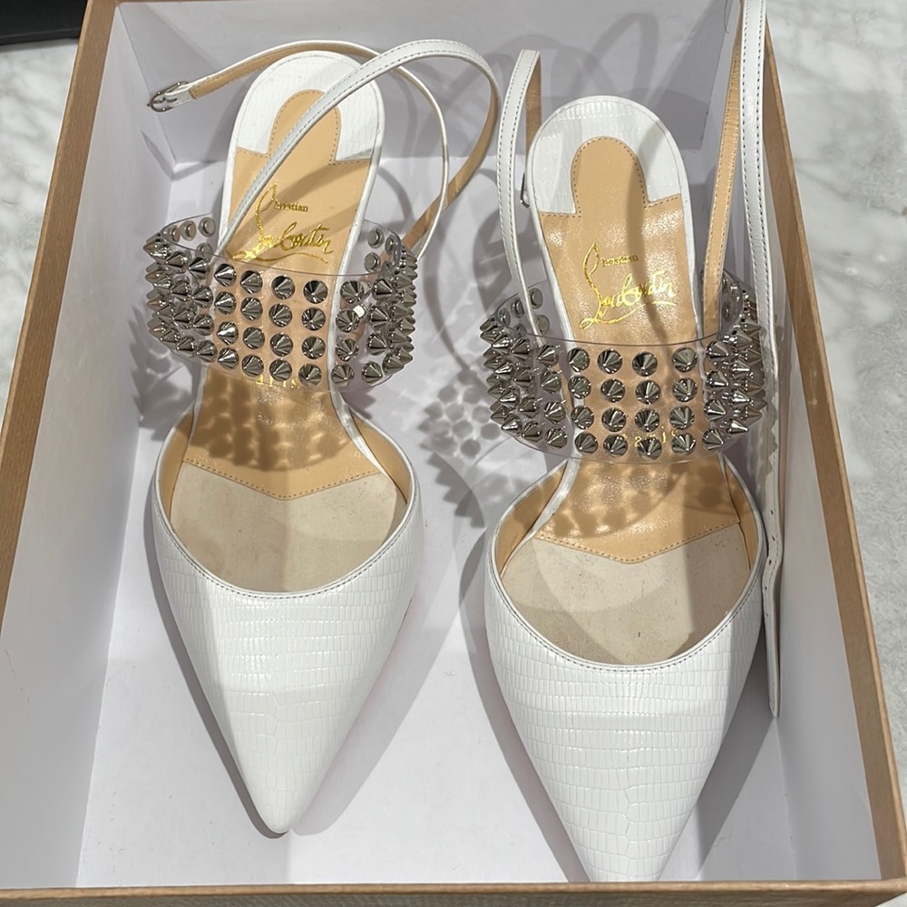 NEW UNWORN Christian Louboutin LEVITA 55 Embossed Leather